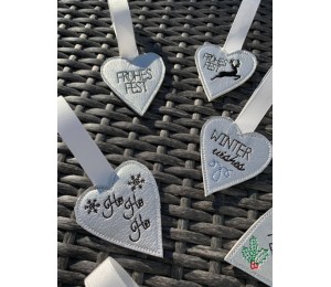 Stickserie ITH - Anhänger Weihnachtsherzen